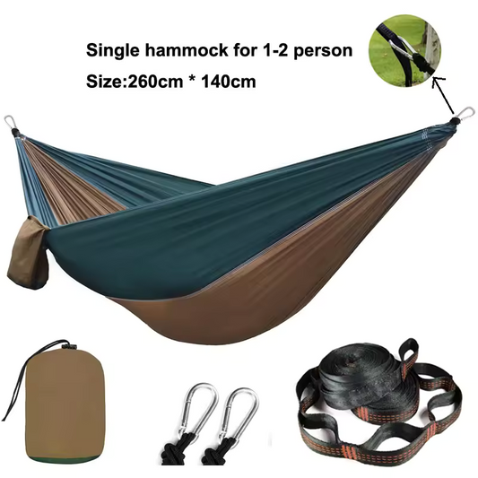 TWO HARES™ Camping Hammock Single or Double Person