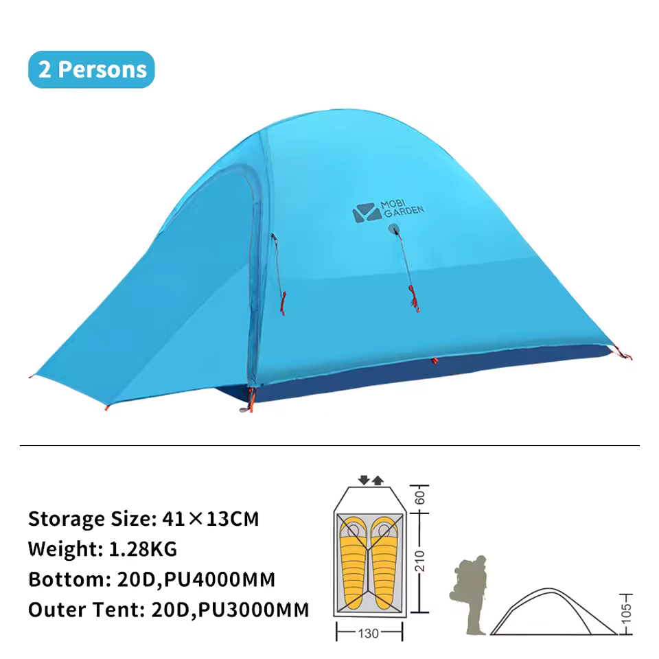 TWO HARES™ Tent Ultralight Lightweight 1-2 Persons