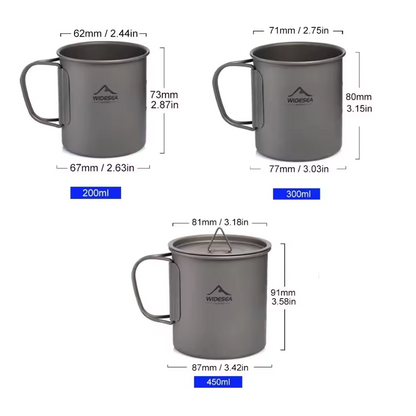 TWO HARES™ Camping Titanium Cup