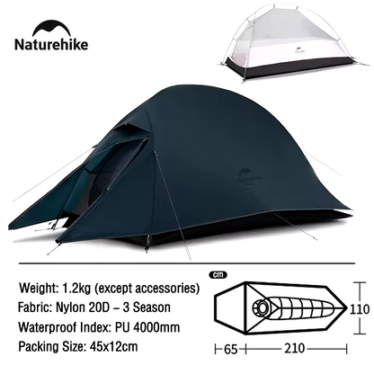 TWO HARES™ Camping Tent Ultralight Portable 1 Person